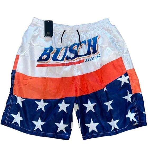 NEW Dametul Busch Beer Mens Swim Trunks - Picture 1 of 6